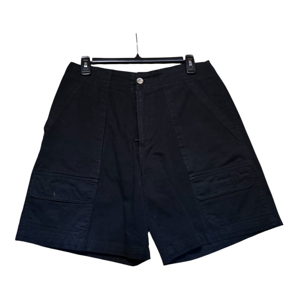 Jonathan Logan Women's Black Cargo Shorts Size 10 Utility Style